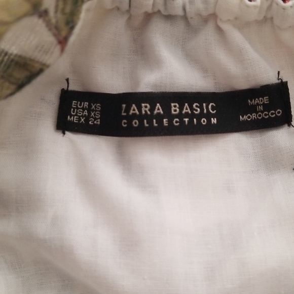 Zara Floral Button Down Off The Shoulder Dress - Picture 4 of 8